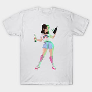 Girl in roller skates Illustration T-Shirt